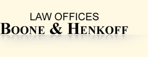 BOONE & HENKOFF Law Firm Logo by Jefferson Boone in Boston MA