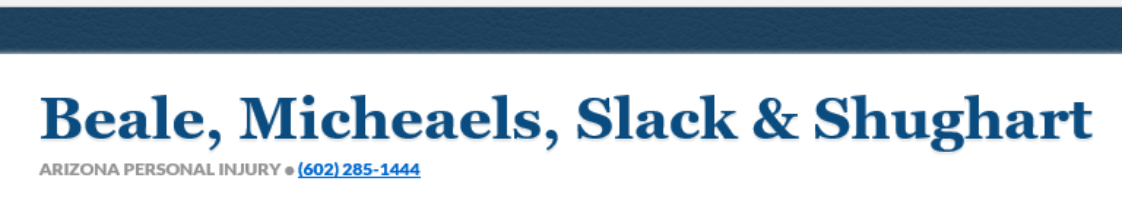 Beale, Micheaels, Slack & Shughart, P.C. Law Firm Logo by K. Thomas Slack in Phoenix AZ